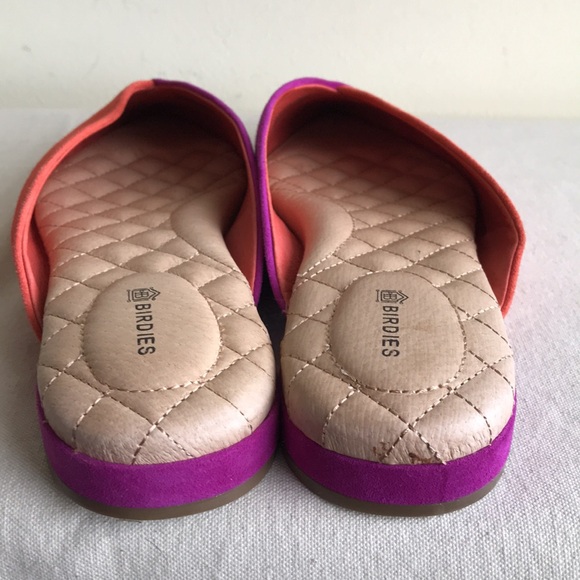 EUC Birdie’s size 9 The Swan slippers. Pink and orange Sangria flats pointed toe - Picture 5 of 13